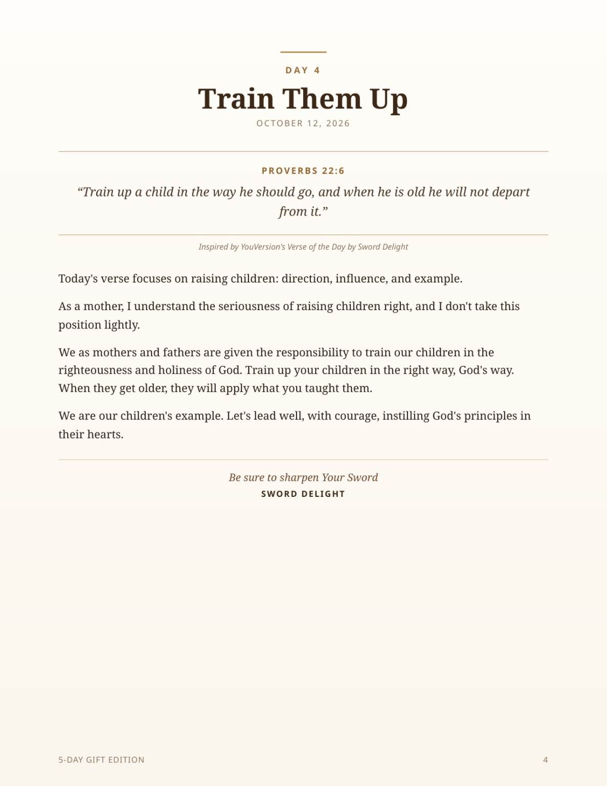 Sample page, Day 4